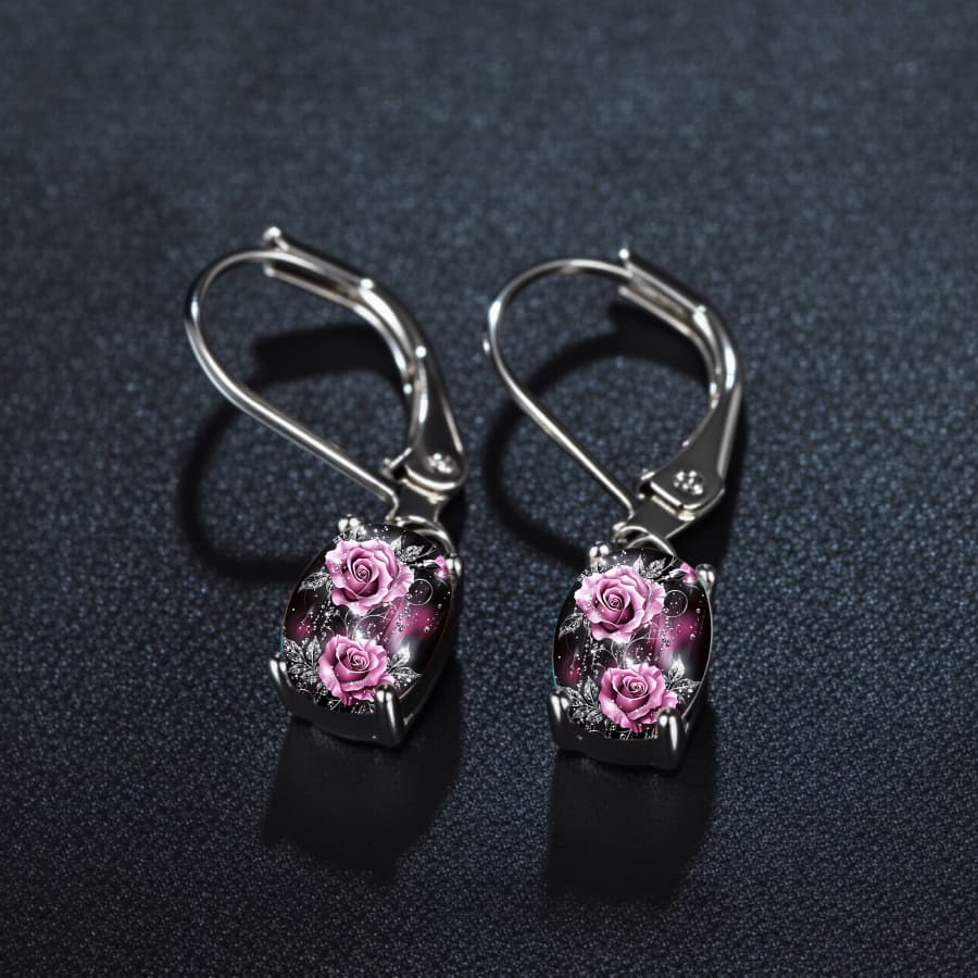 TEMU 2pcs Rose Earrings Floral Earrings Romantic Earrings Love Earrings Pendant Earrings Plant Earrings Jewelry Accessories Unique Jewelry Christmas Gifts Valentine Gifts Everyday Gifts Wedding Gifts