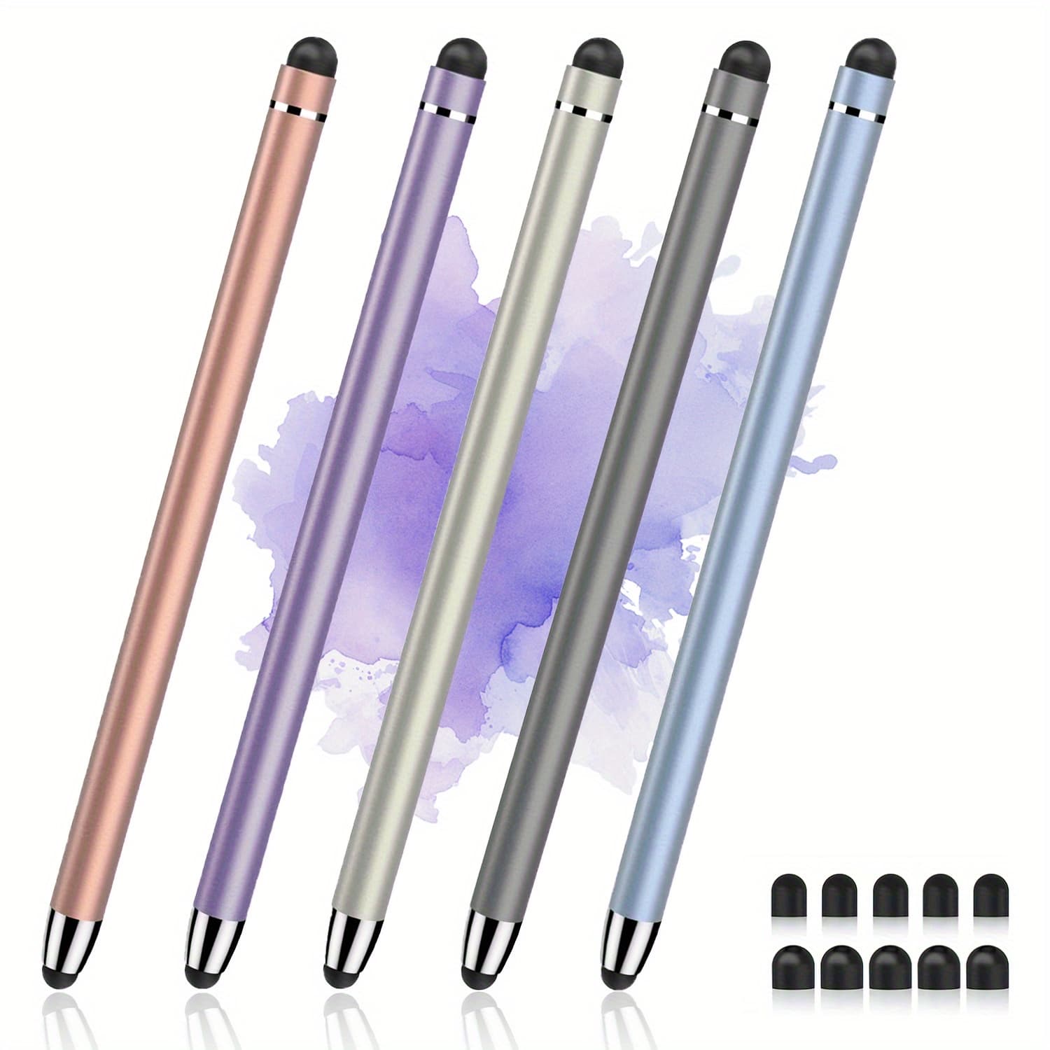 TEMU 2in 1 Stylus Pen Set For Touch Screens - And - Compatible With Iphone Ipad -5 Pens With 10 Extra Tipsgreat , Father's Day Gift Idea