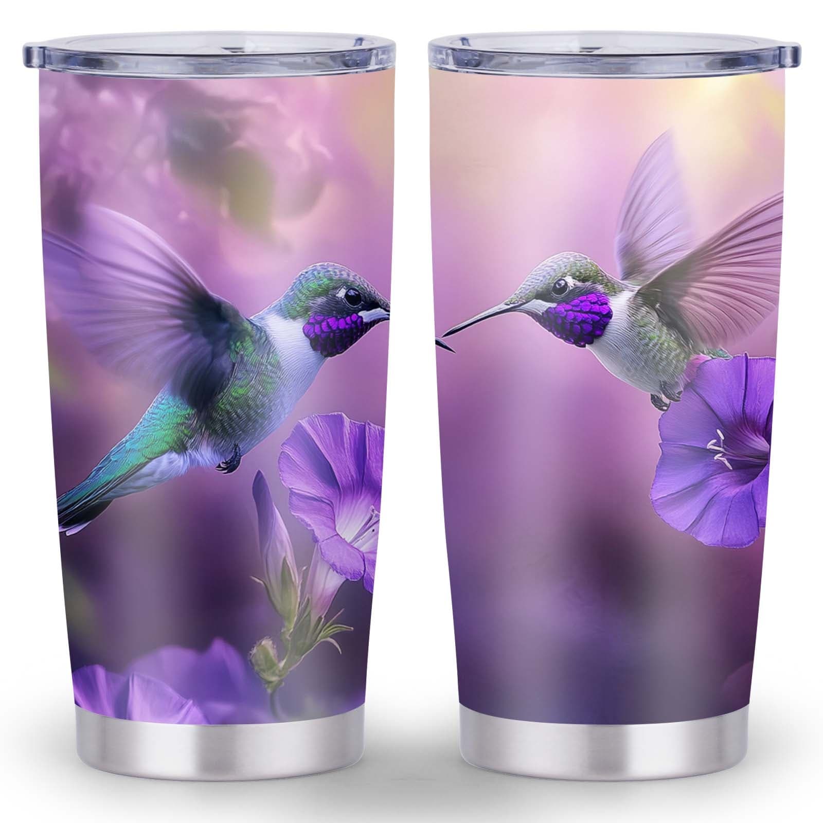 TEMU 1pc 20oz Hummingbird Element Stainless Steel Cup With Lid - Vacuum Insulated Insulated Cup, , Double-walled Travel Cup, Bpa-free - Ideal Gift For The Holidays