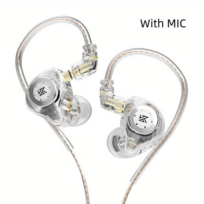 TEMU Kz Edx Pro Headphones With Hifi For Music, In-ear Noise Cancelling Gaming Earbuds Featuring A Microphone, Kz Zsn