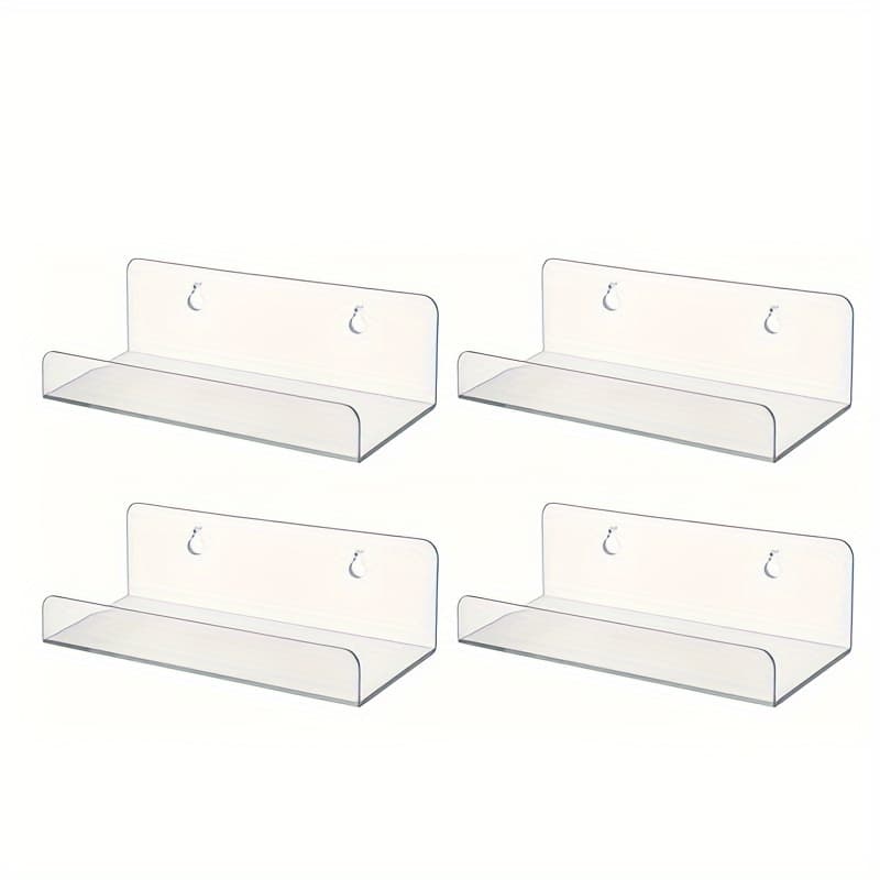 TEMU Acrylic Record Display Stand - Wall-mounted Vinyl Holder With Hooks, Decor For Living Room, Bedroom, Office, Music Album