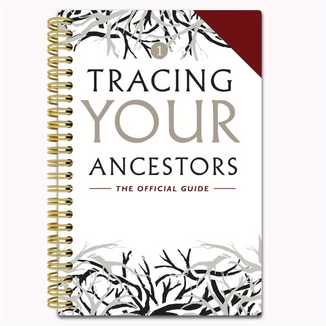 TEMU Elegant Maroon Spiral Bound Family Book | 5.5x8.3" Large Writing Space, 50 Pages, Ancestral Record Forms | Ideal Gift For , Documentation & Heritage Preservation | Smooth , Decorative Cover