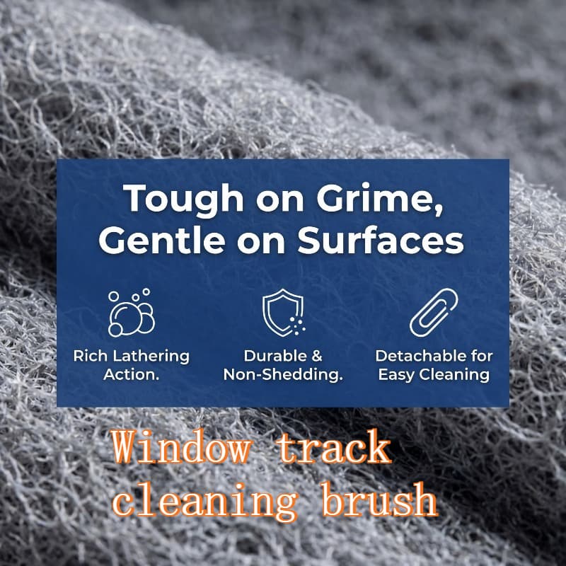 TEMU 1-pack Window Track Cleaning Brush, Small Dust Remover With Medium Bristle, Portable Handheld Cleaner For Sliding Door Tracks, Window Sills & Hard-to-reach Corners