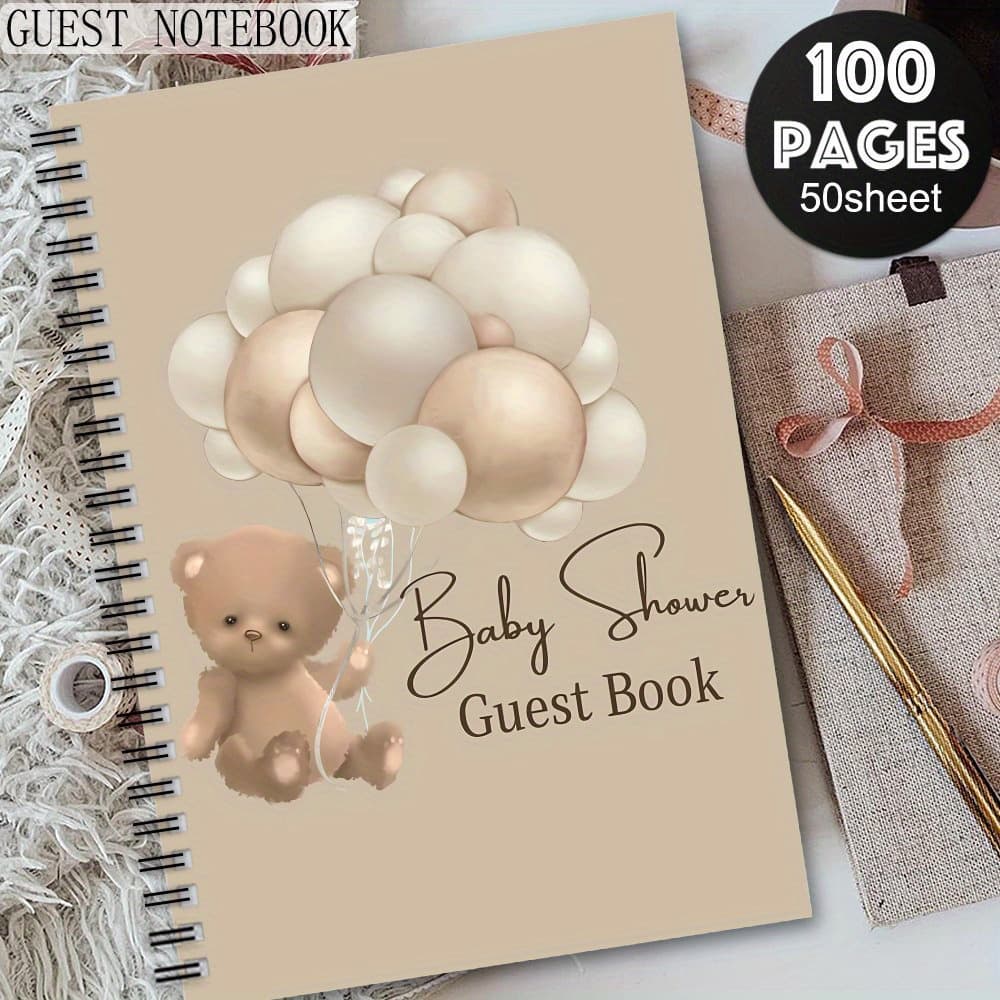 TEMU 1 Beautiful Newborn Spiral Book, Newborn Party Gift, Welcome Newborn Guest Book, New Parents Note Book, Personal Storage Notebook