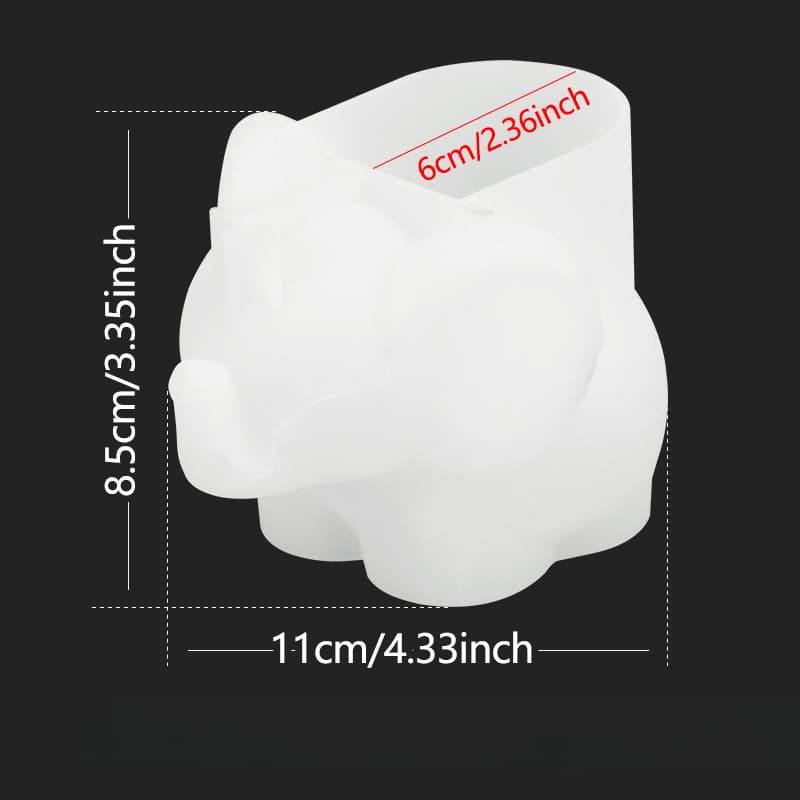 TEMU Cute Elephant Silicone Mold, Suitable For Flower Pots, Cement, And Clay Crafts - Epoxy Resin Casting Candle Mold, Jewelry Storage Box - Home Decoration Gift