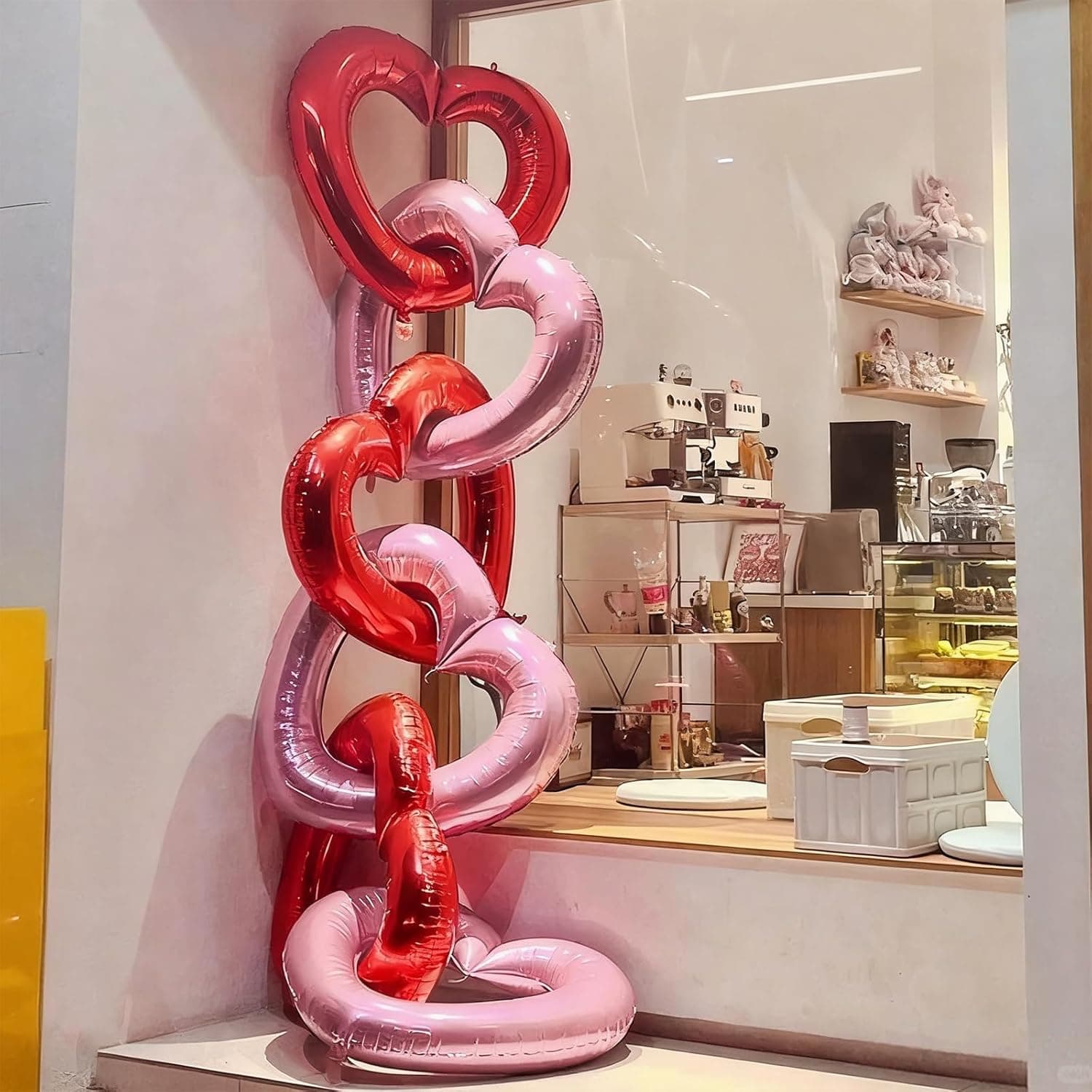 TEMU 3/ 6 Giant Love Balloons | Red And Pink Aluminum Foil Balloons, Perfect For Valentine's Day, Weddings, Proposals, Anniversaries, Birthdays