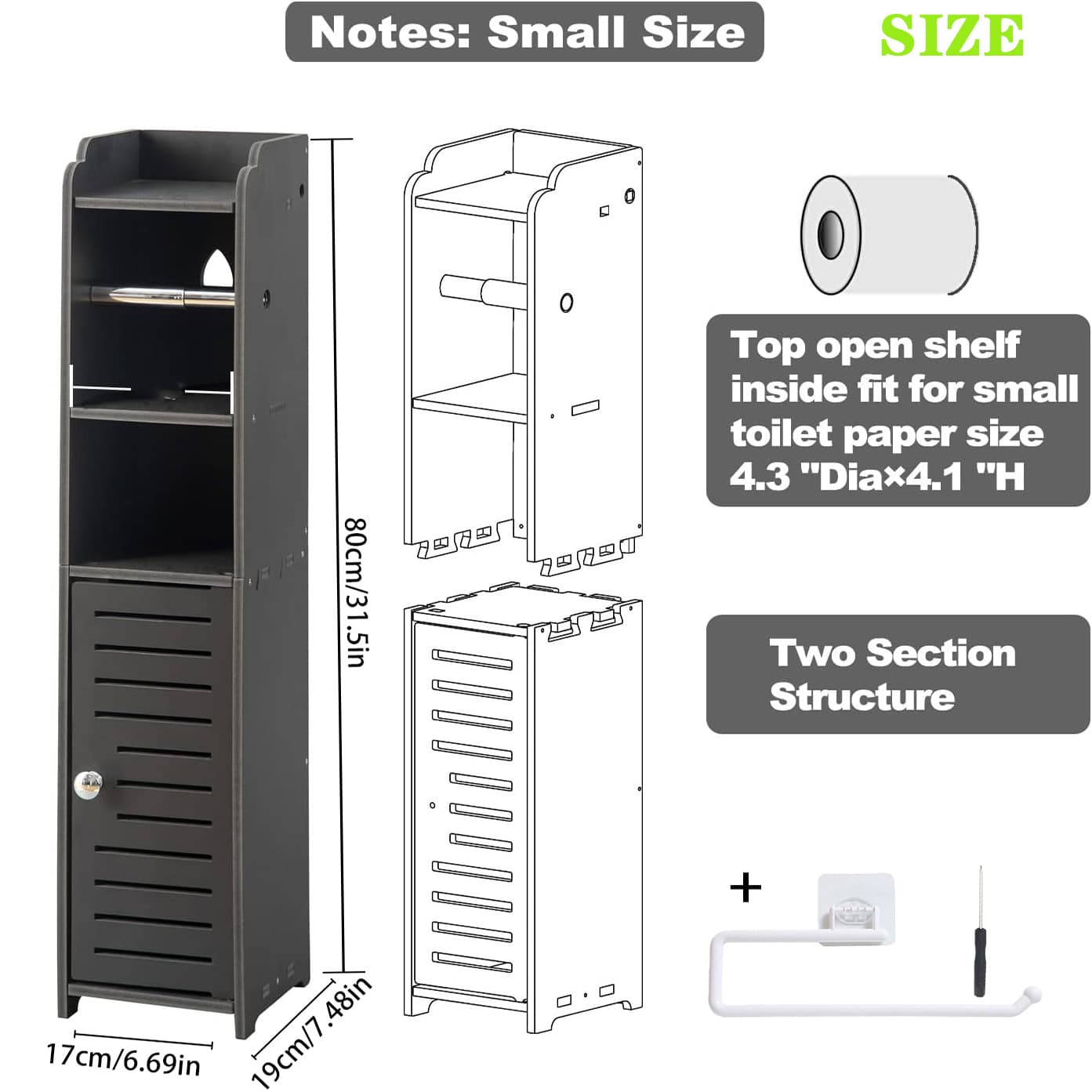 TEMU Thickened And Sturdy Material, With A Toilet Paper Rack And Toiletries Storage, Suitable For Corner Shelves In Hotel/school/home/shopping Mall Restrooms