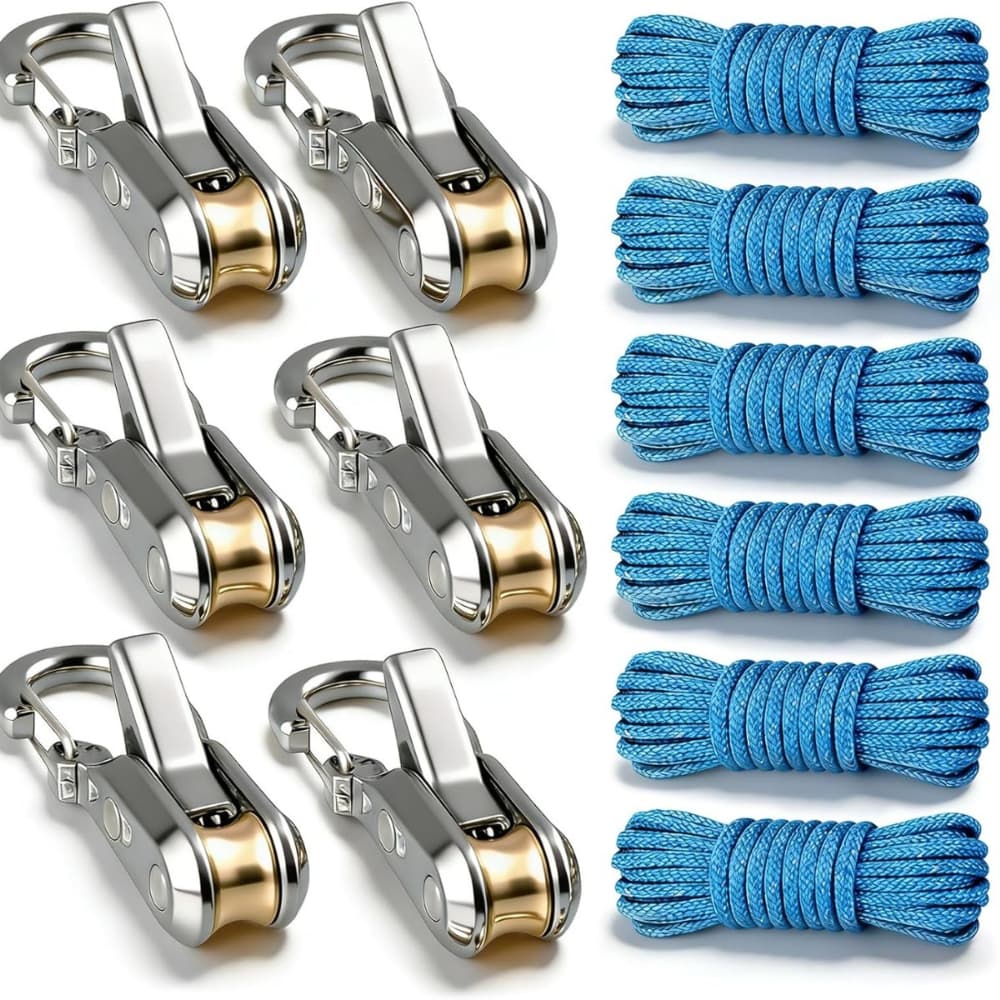 TEMU Rope Tightening Tool & Tensioner Tensioner For Easy And Secure Tying,heavy Duty Retractable With Accessory Cord For Camping Boating Home Storage Outdoor Use