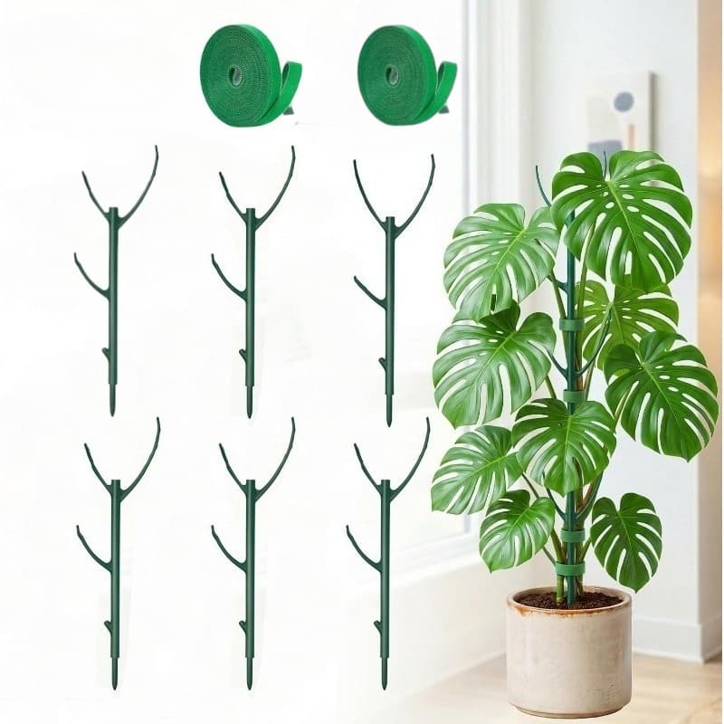 TEMU 8pcs Support Set - Stackable Tall Poles With Ties, Durable Trellis Stakes For Indoor/outdoor Climbing Plants, Support, Plant Support Stakes, Climbing Plant Trellis