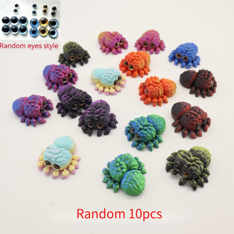 TEMU Random Color 10pcs(color Not Repeated) 3d Printed Cute With Movable Joints, Model Ornaments, And Interior Decorations Are Perfect As Holiday Gifts, Birthday Gifts, And Surprise Gifts.