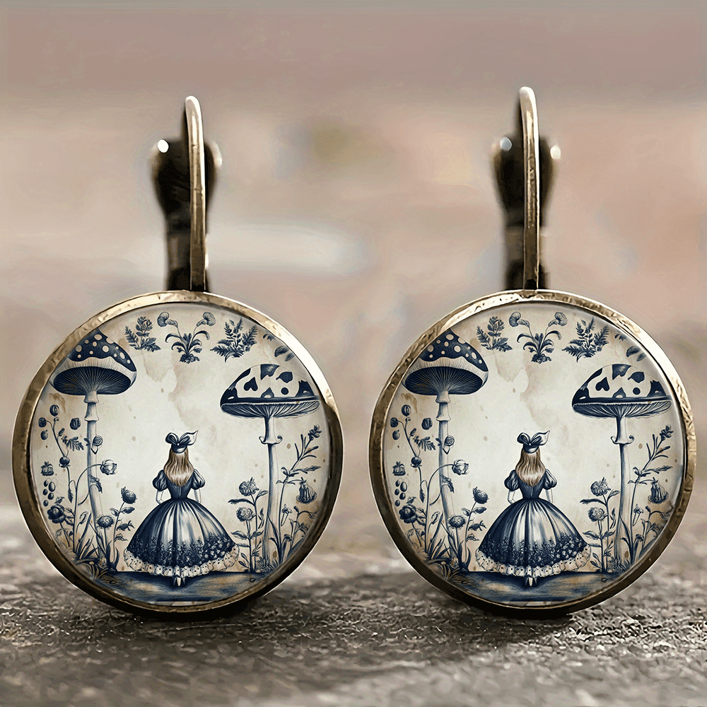 TEMU Circular Retro Earrings Made Of Alloy, Featuring A End, Delicately, Lightweight And Comfy, Perfect For Daily Use, Versatile For All Styles, Trendy Additions, Ideal For Gifting