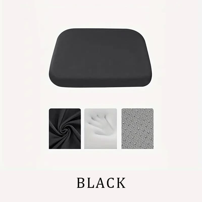 TEMU Prolonged Sitting Pressure-relief Seat Cushion - Contoured With Airflow Fabric, Non-move Base On Any Chair, Essential For Coders/writers/office Workers, Travel-friendly For