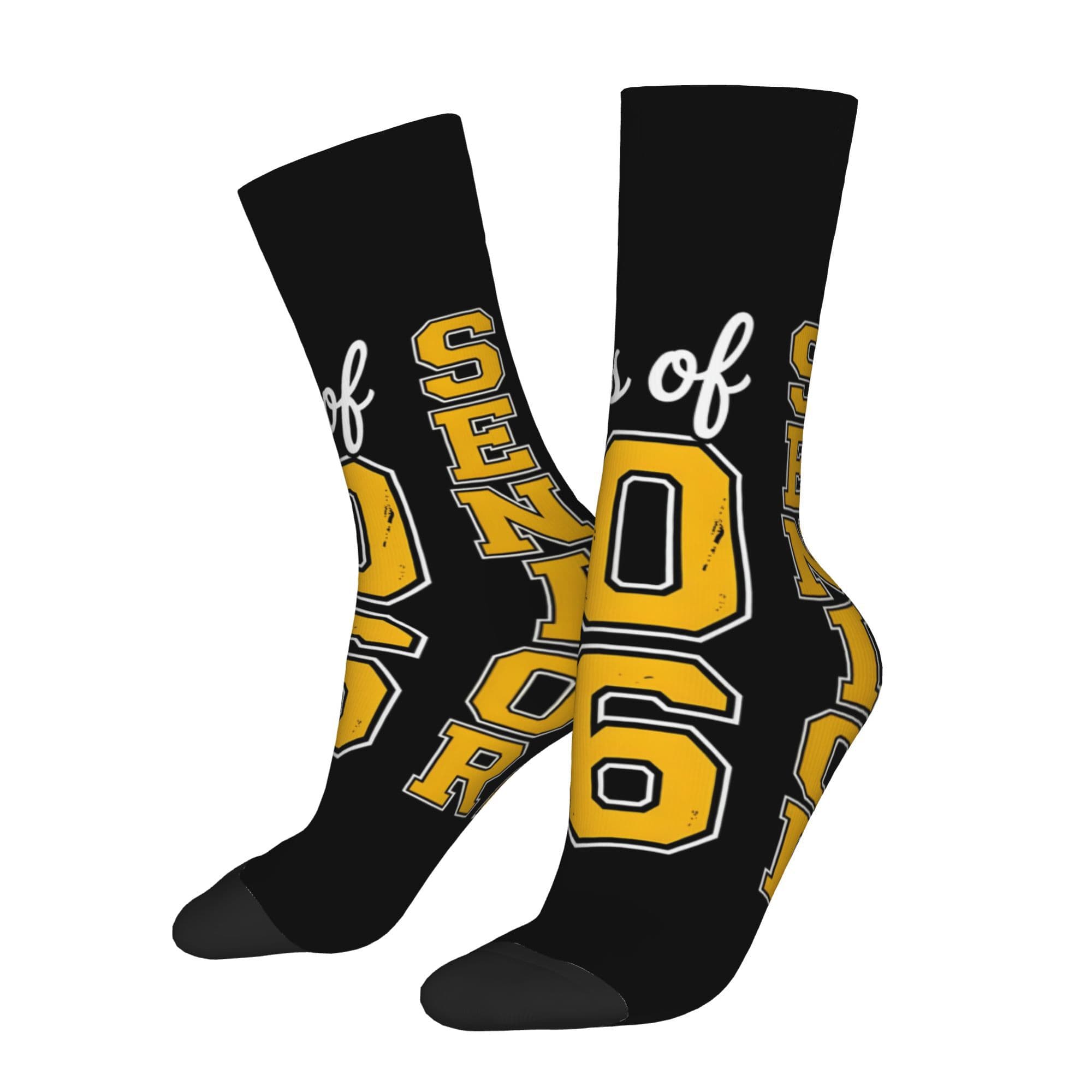 TEMU 1 Pair Funny Of 2026 Senior Vintage Jersey Harajuku Street Style Novelty Casual Crew Crazy Sock