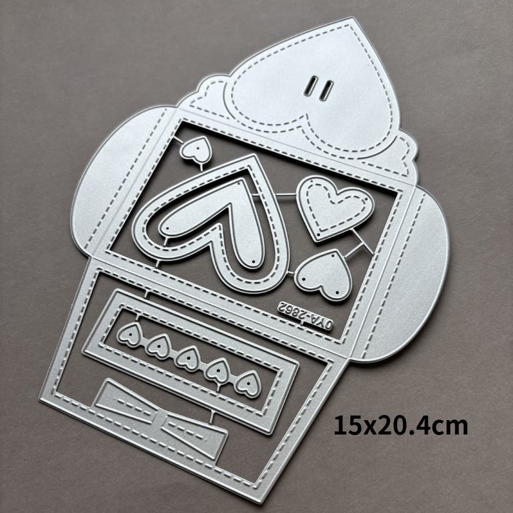 TEMU Metal Dies For Cutting Envelopes, Perfect For Scrapbooking, Handmade Stencils, And Crafting Card Models