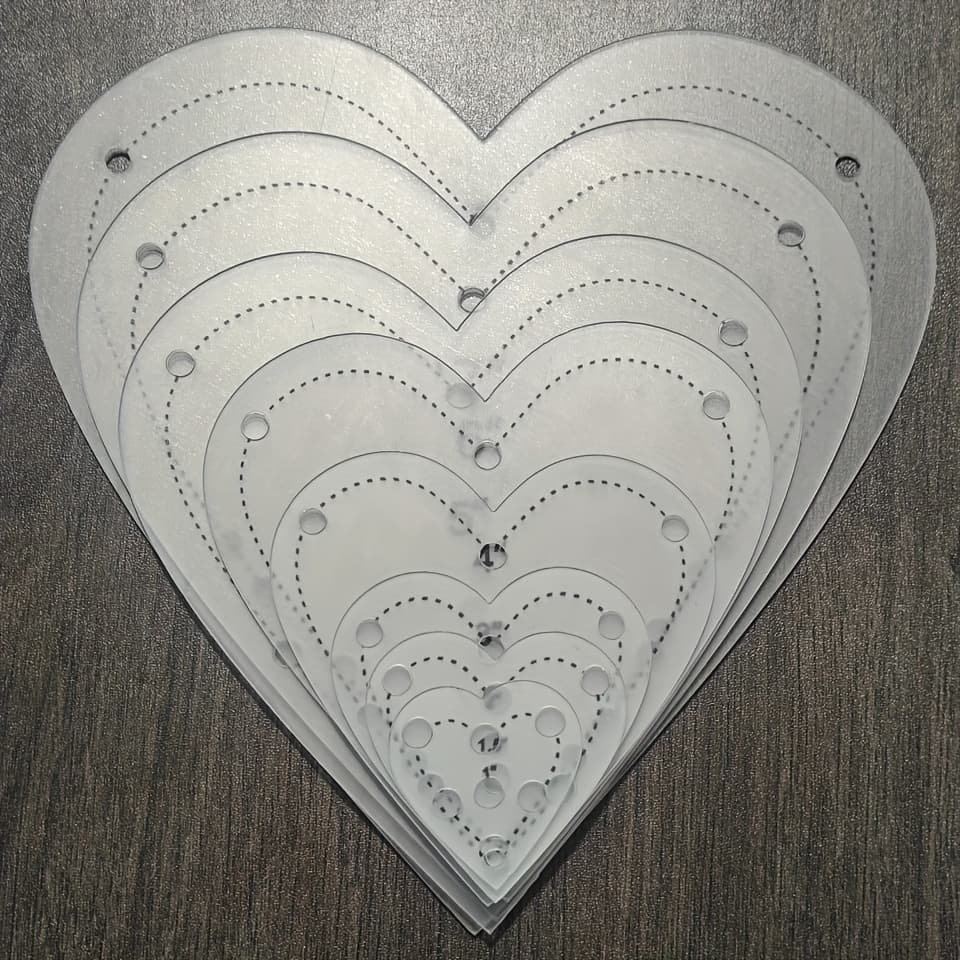 TEMU 8 Acrylic Templates-heart-shaped Sewing Patterns With , Suitable For And Projects | Durable Handmade Materials