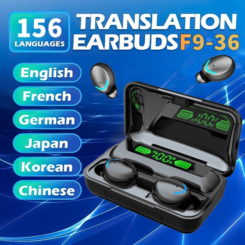 TEMU 2025 Ai Wireless In-ear Translation Headphones, Supporting Real-time Translation Of 156 Languages, 800mah, Usb Type-c Charging, Convenient Holiday Gifts For Travel, Business, And Work Use