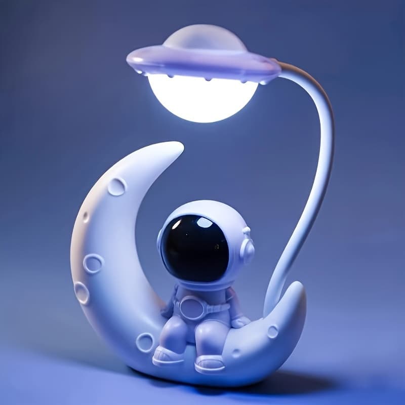 TEMU 1pc Random Color Lunar Astronaut Led Night Light - Usb Charging Desk Light, Perfect Christmas Gift For Bedroom Decoration
