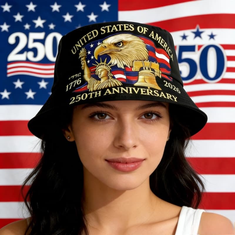 TEMU 250th Anniversary American Patriotic Bucket Hat, A Bucket Hat With A Patriotic Theme For Day, Is For , A Festive Accessory, And A Must-have For History Enthusiasts, Suitable For Men And Women