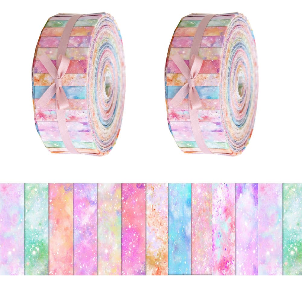 TEMU A Set Of 40pcs Of Knitted Fabric Featuring A Colorful , Measuring 6.5 By 50 Cm (2.55 By 19.7 Inches). This Fabric Is Ideal For Handmade Projects, Including And Cutting
