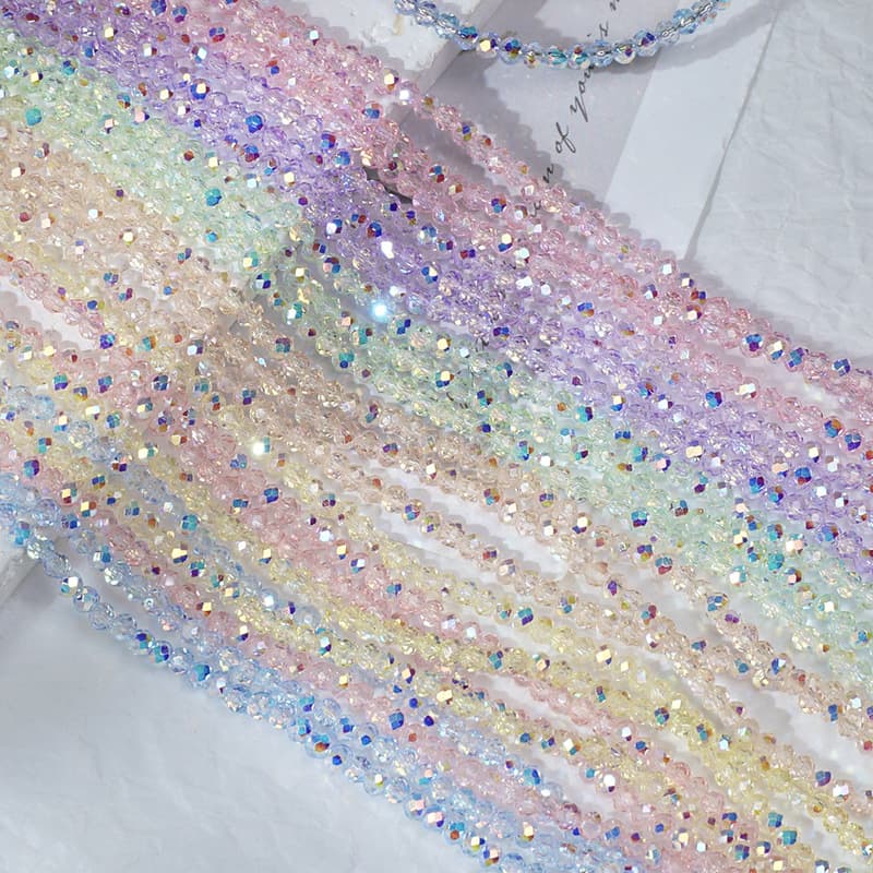 TEMU 3mm Colorful Sparkling Artificial Artificial Artificial Crystal Beads Round Loose Beads Used For Jewelry Making Bracelets Necklaces Earrings Crafts Accessories 630pcs
