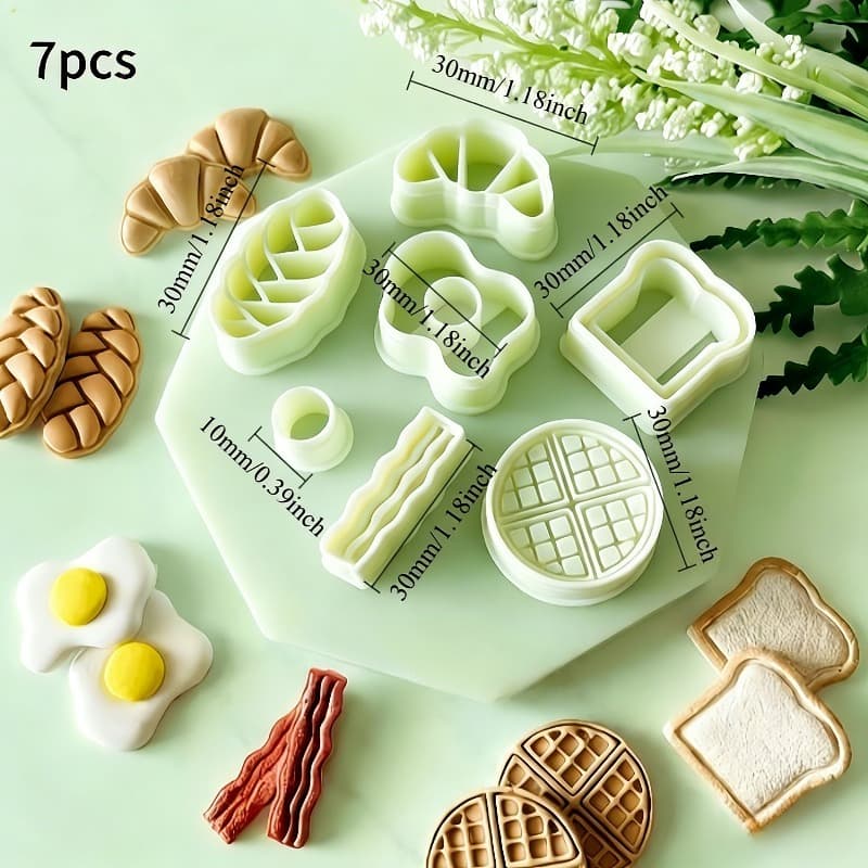 TEMU 7pcs Exquisite Cutting Mold Set For -themed Polymer Clay | Durable Plastic Clay Cutters In Shapes, For Jewelry Making, Earring Making, Crafts - , Sturdy Construction