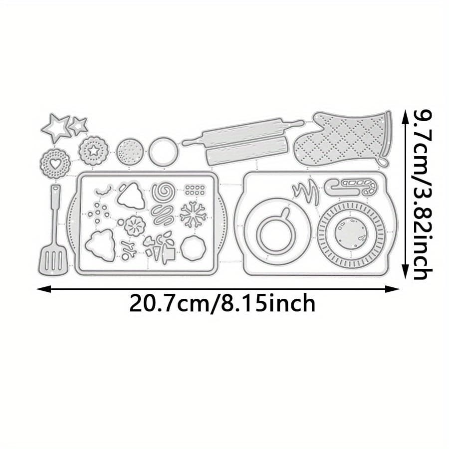 TEMU Kitchen Supplies Metal Cutting Dies For Scrapbooking Decoration, Handmade Stencils, Diy Card Making Mould , Die Cuts