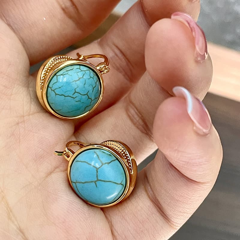 TEMU Valentine's Day Gifts, Gifts, Halloween Additions, Ethnic Style Double-sided Circular Earrings