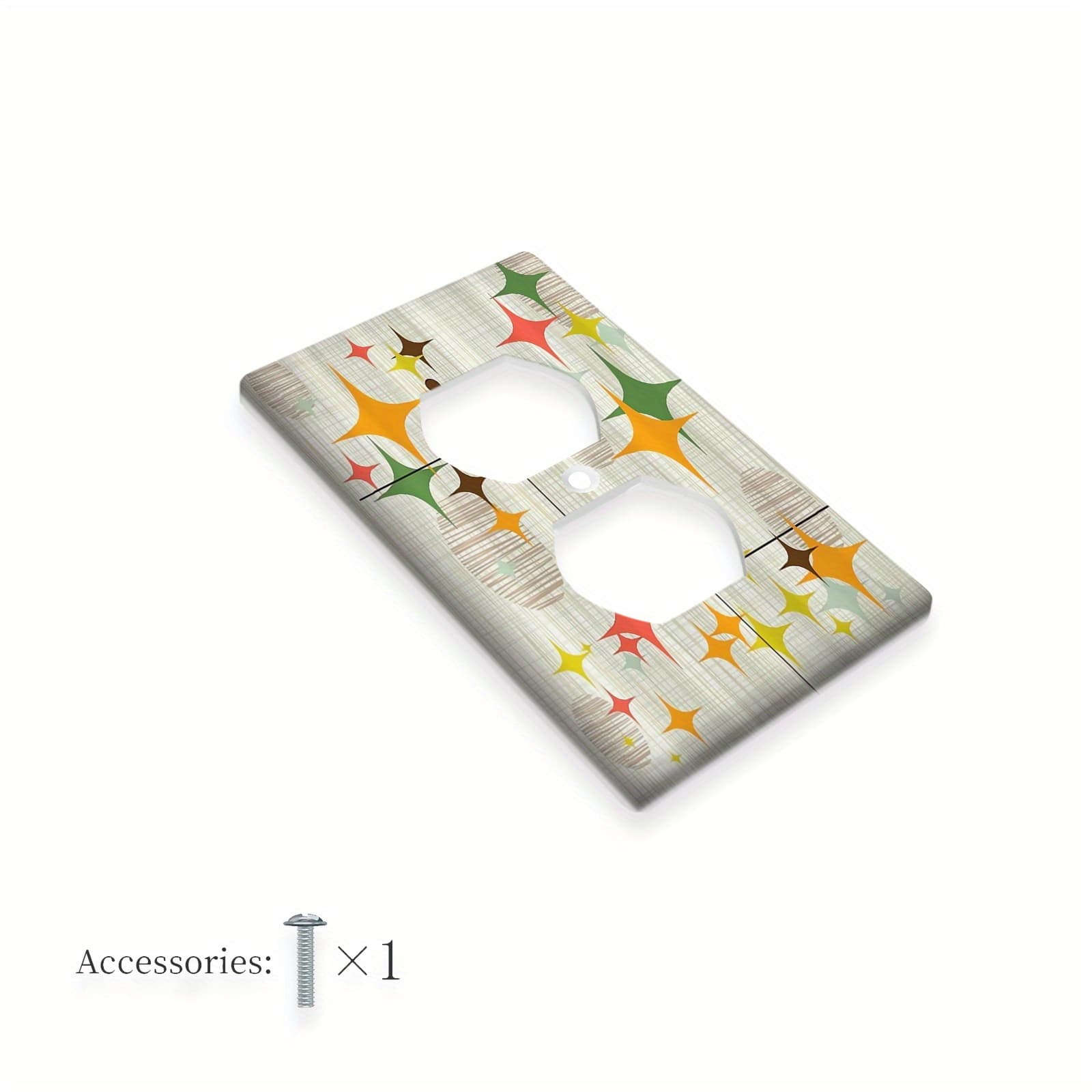 TEMU 1pc 1gang/2gang Decorative Light Switch Wall Plate Cover Electrical Outlet Cover Receptacle Plug Face Plate For Home Bedroom Kitchen Room Decor