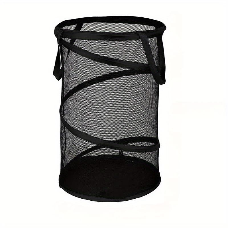 TEMU Large Mesh Bag For Organizing And Storing Dirty Laundry, Yarn, And Other Items, Featuring A Foldable Design And A Sturdy Frame, Laundry Baskets