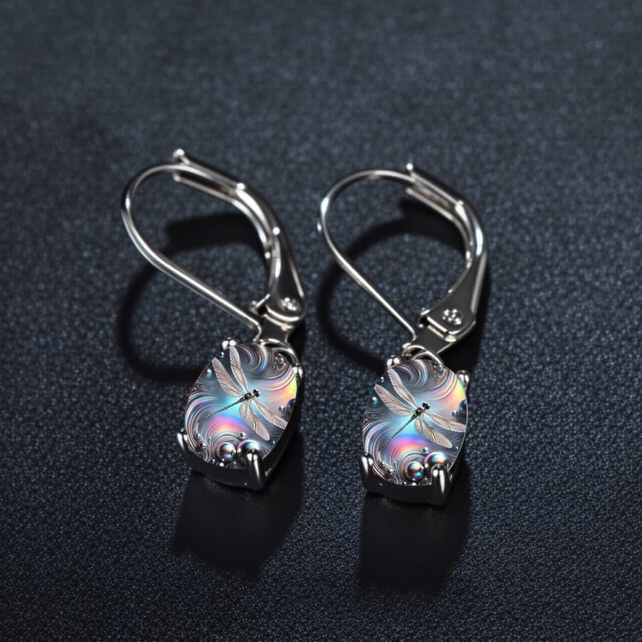 TEMU 2pcs Dragonfly Earrings Nature Earrings Fantasy Earrings Art Earrings Oval Earrings Insect Earrings Jewelry Accessories Unique Jewelry Christmas Gifts Valentine Gifts Everyday Gifts Spring Gifts