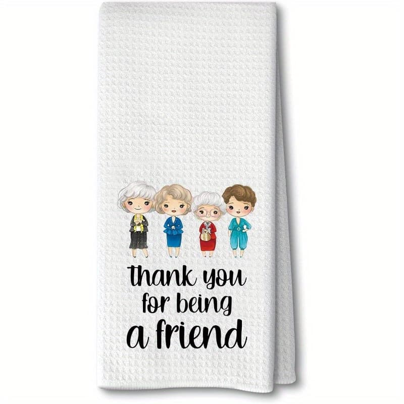 TEMU 1pc 18×26 Inch Humorous Kitchen Flour Sack Tea Towels, Merchandise Dish Towels, Friendship Birthday Presents For Women Moms Grandmothers