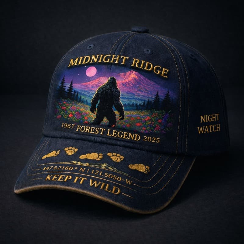 TEMU Sasquatch Baseball Unisex Adjustable Whimsical Fan Events Vintage Style -season Lightweight Casual Wear Road Trips