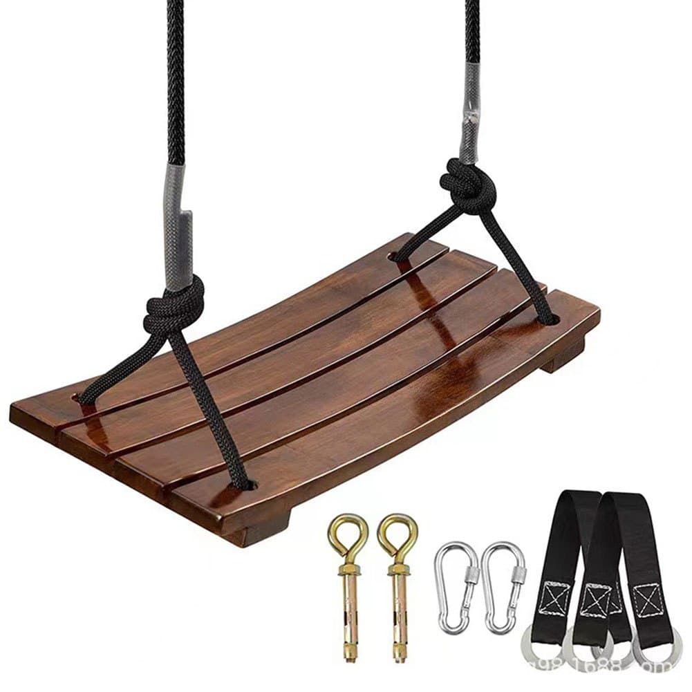 TEMU Adult Full Plank Recessed Swing Tree Trunk Hanging Playground Accessory Swing Family Outing Christmas Halloween Gift Gift For Parents Couple Swing