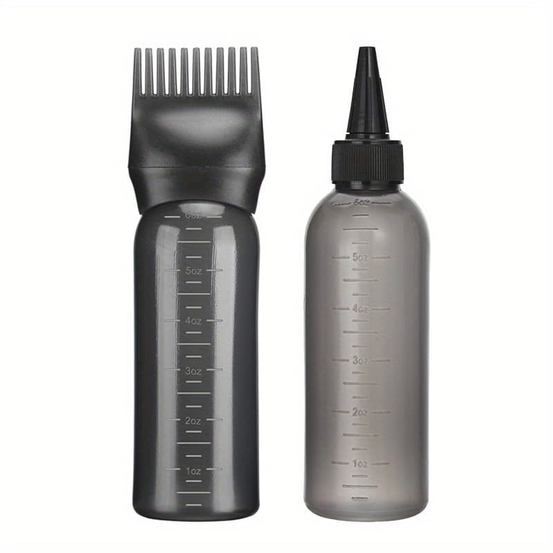 TEMU 2pcs 120ml Hair Dye Bottles, Squeeze Bottle Applicator For 6oz Hair Color, Pet Plastic Reusable With Twist , Ideal For Salon And Home Use, Suitable For All Hair Types And Coloring Accessories