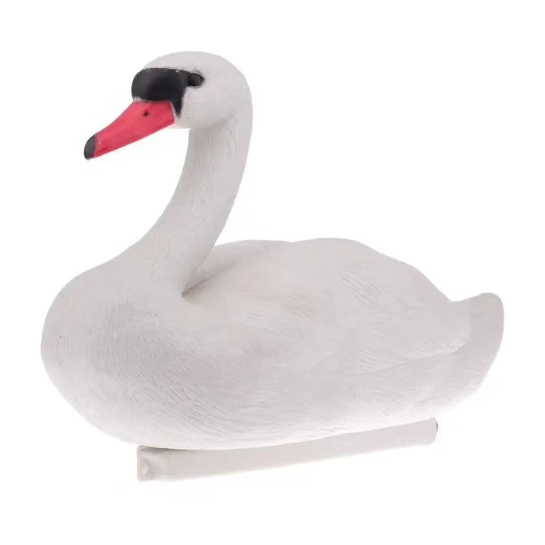 TEMU 1pc White Floating Swan Decoy, Plastic Floating White Mute Swan Decoy For Pond, Yard, Pool And Water Garden Decor thumbnail 2