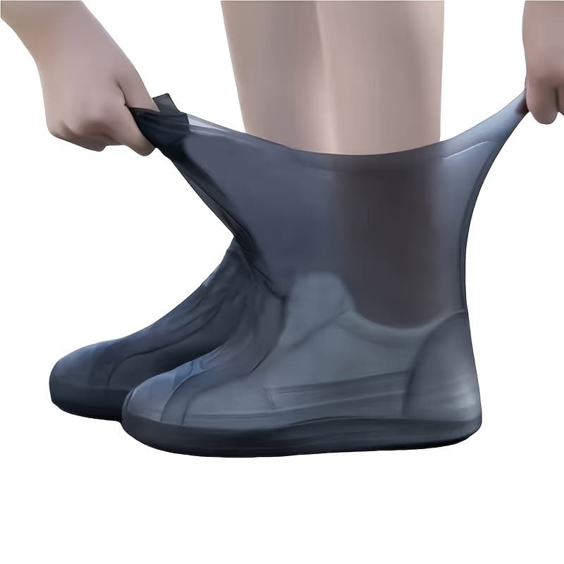 TEMU 1 Pair Of Shoe Covers - Waterproof, Reusable And Non-slip, Unisex | Durable, Elastic, Easy To Clean