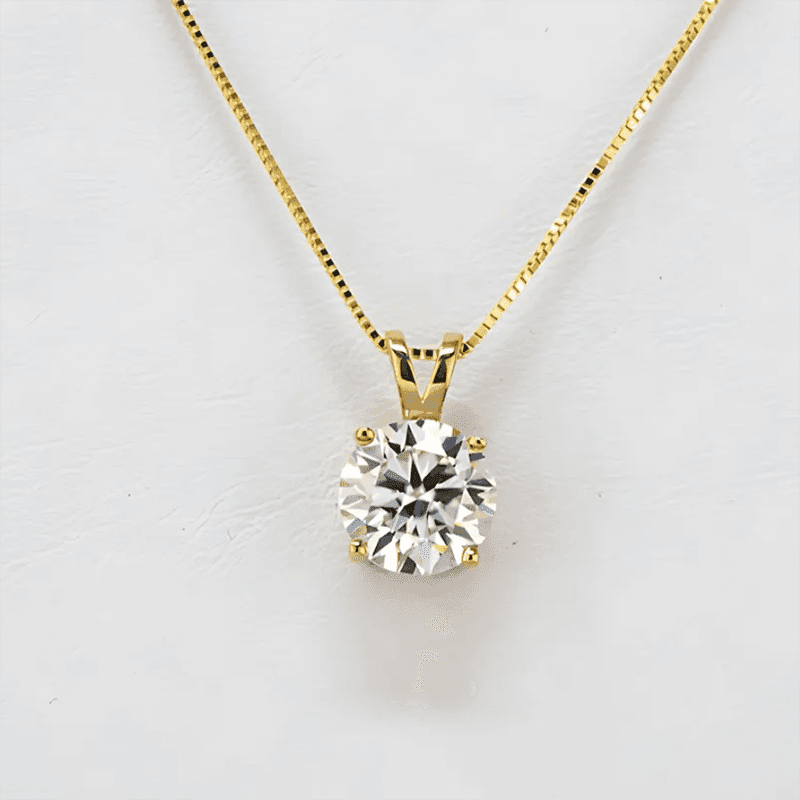 TEMU 2ct Pure Silvery Moissanite Shaped Pendant Necklace, Suitable For Men And Women, Fashionable, Trendy, Elegant, Casual, Classic And , Total Weight Of The Product (2.3g)