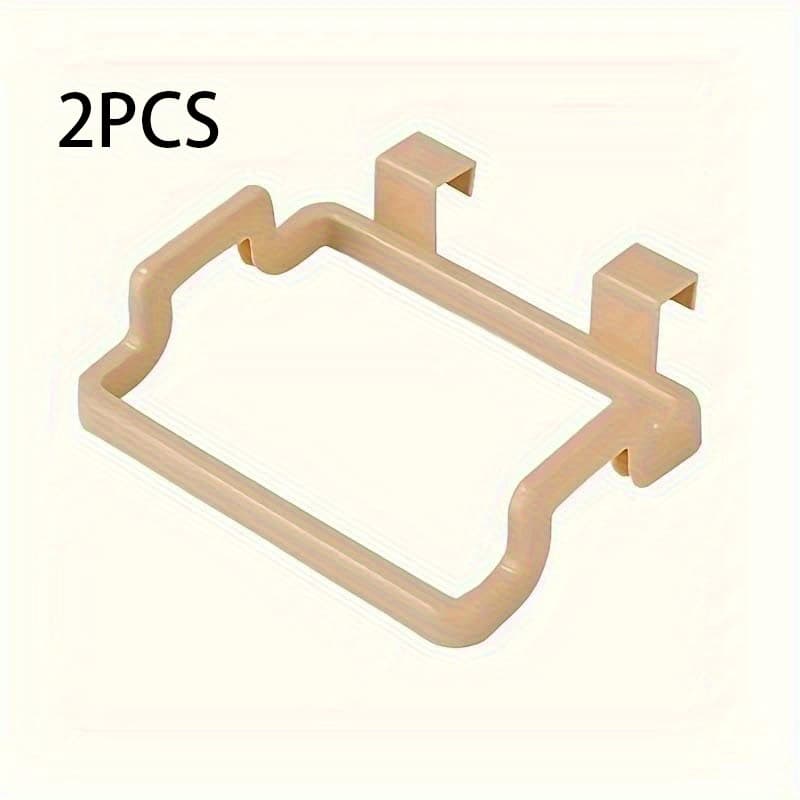 TEMU 2pcs Reusable Plastic Over-the-cabinet Garbage Container - Bag Holder Rack For Kitchen, Pantry, Garage And Bathroom