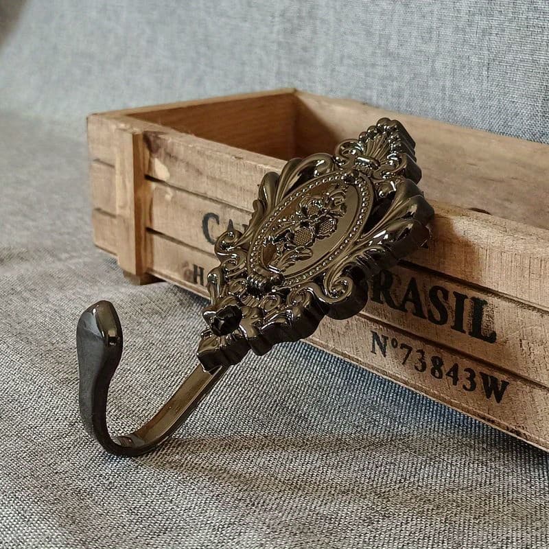 TEMU Bohemian Wall Hook - Ornate Vintage Coat Hanger With Anti-rust Finish For Bathroom, Bedroom & Entryway |