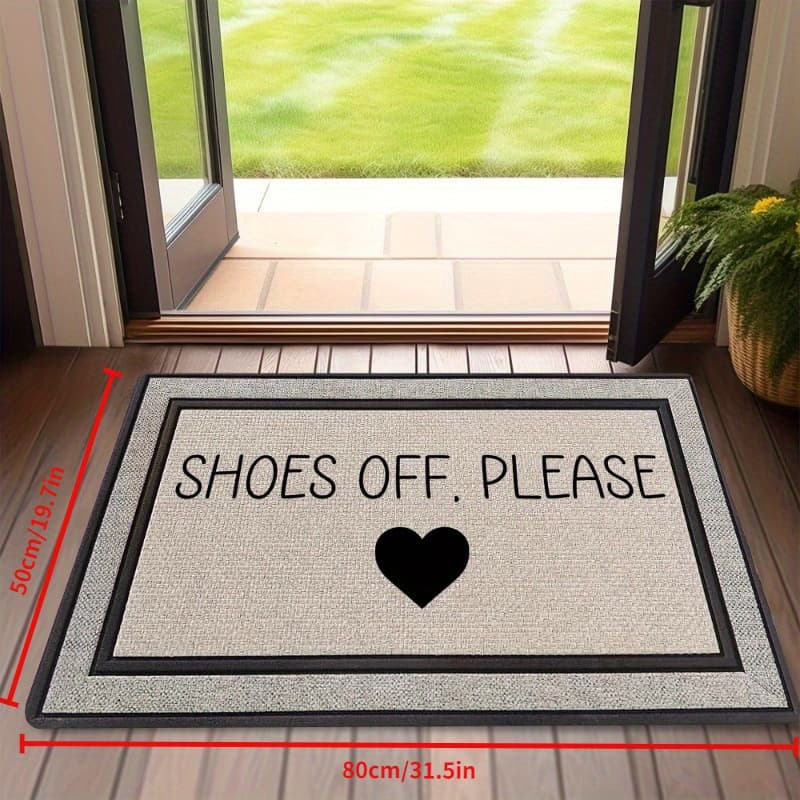 TEMU Washable "please Remove Your Shoes" Welcome Mat - Doormat Suitable For Entryway, Courtyard, Porch, Farmhouse, And Garage Decor