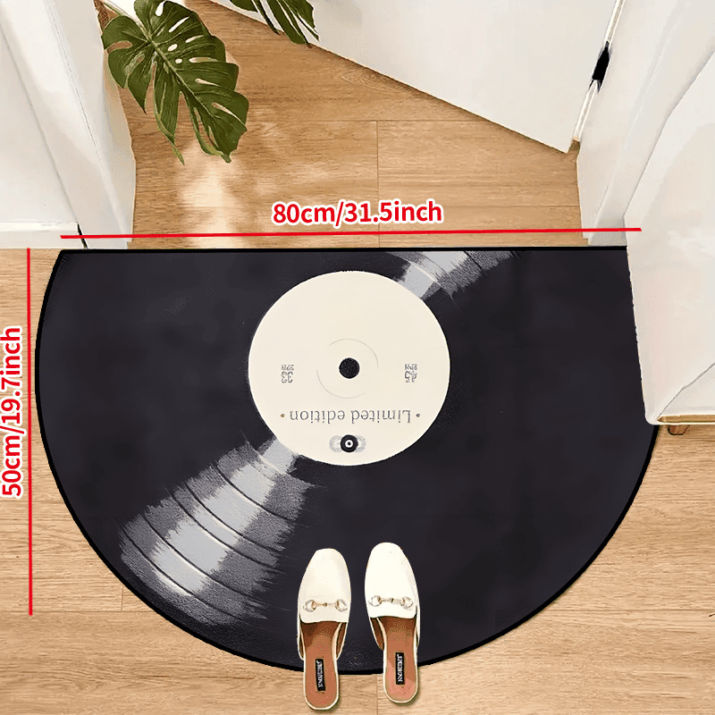 TEMU 1pc Half Round Rug Indoor Mat Throw Rug Creative Door Mat Entryway Themed Mat Home Decor Non-slip Floor Rug Mat Bedroom Additions Photo Props Outdoor Decor Throw Rug Area Rug Gift