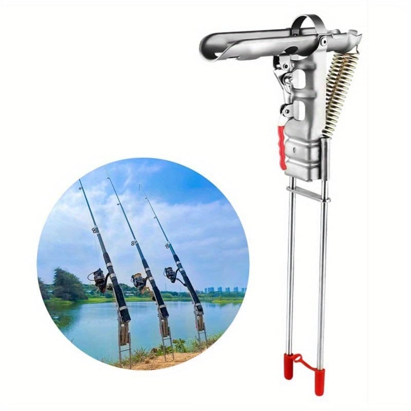 TEMU Stainless Steel Fishing Rod Stand Durable Brackets Fits For Different Sizes Of Rods