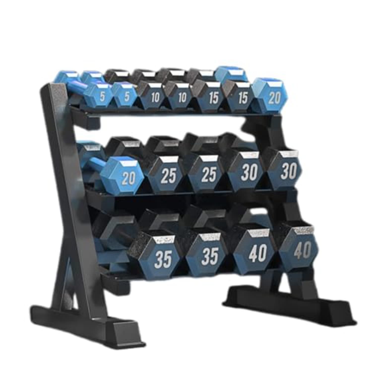 TEMU 1100lb Heavy-duty Dumbbell Rack - 3-tier Adjustable Weight Rack Suitable For Home Gyms, Space-saving Dumbbell/kettlebell Storage Cabinet, Industrial-strength (rack Only)