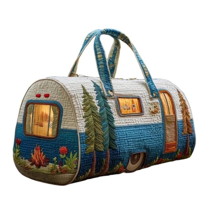 TEMU [printed Design] Bohemian-style Travel Bag With Shoulder Strap, Retro Style, Overnight Travel Bag, Fitness Tote Bag, Perfect Gift For Travel