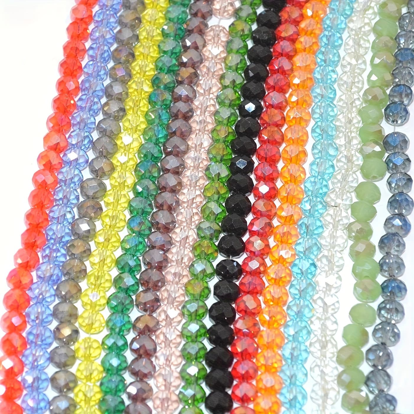 TEMU 1020pcs 8mm Round Artificial Micro Glass Bead Face Cut Scattered Beads For Jewelry Making Diy Bracelet Necklace Accessories