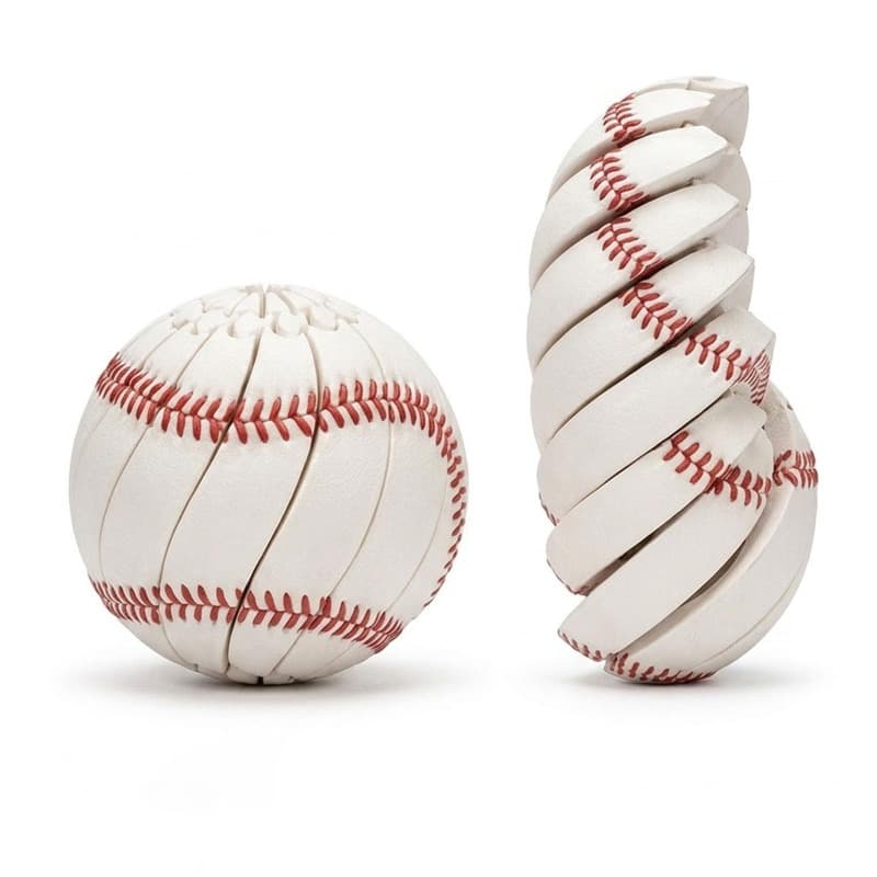 TEMU Baseball Toy, 3d Printed Relax Desktop , Anxiety-relief Sensory Puzzle , Portable Handheld , Suitable For Teens And Adults(baseball)