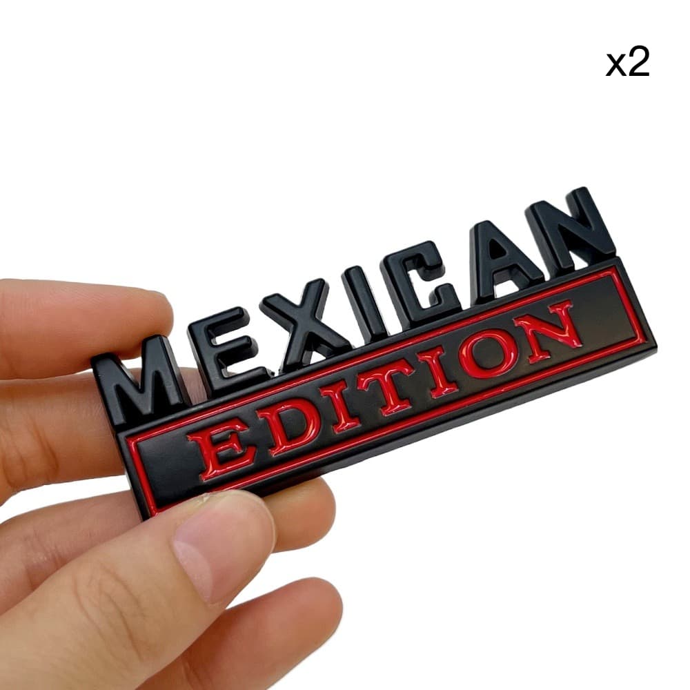 TEMU 2pcs, Car Emblem, Mexican Edition Emblem, Car Rear Trunk Emblem, Car Side Decoration Badge, Car Personalized Decoration