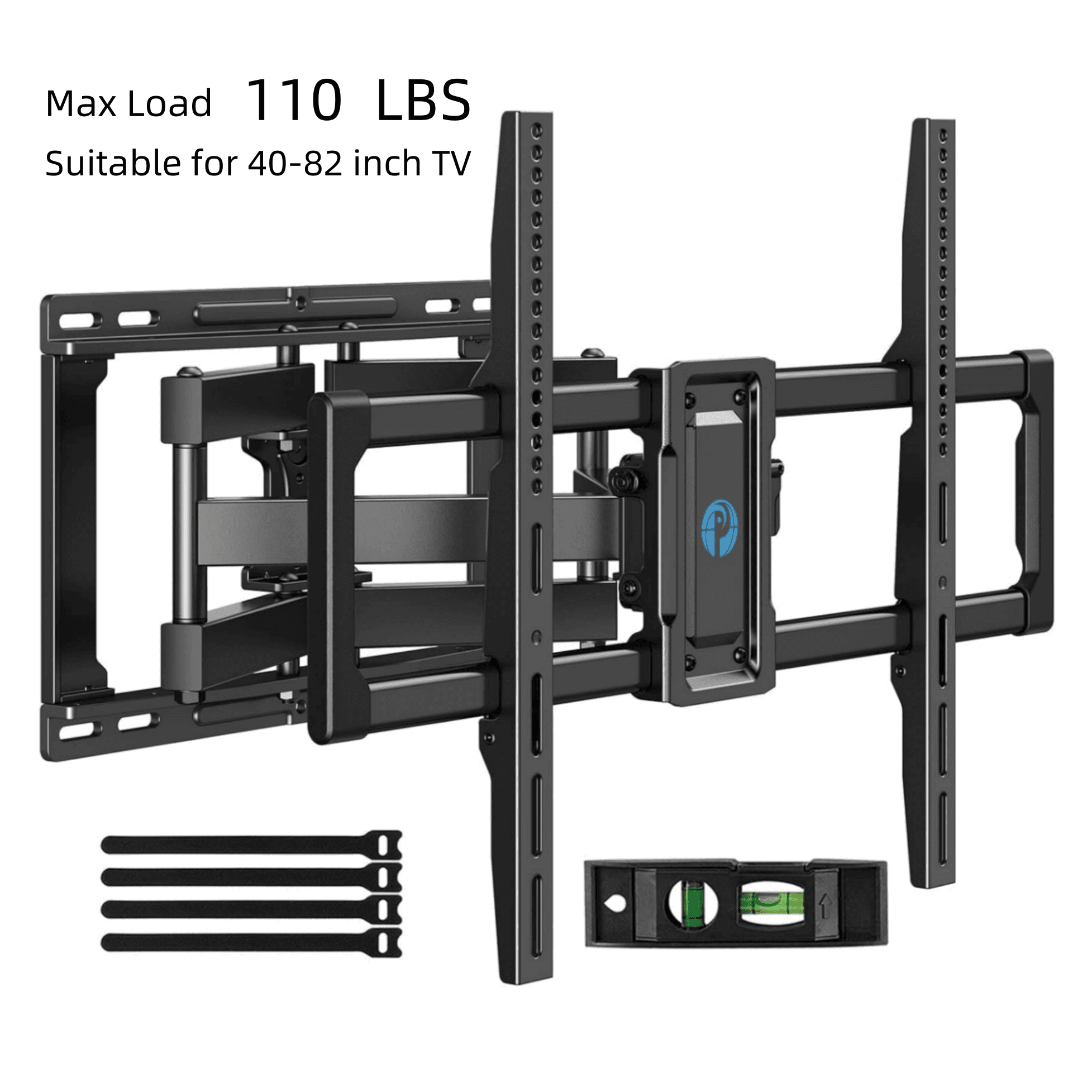 TEMU Tv Wall Mount For 40-85" Tvs Up To 132 Lbs. Tv Mount With Dual Articulating , Tilt, Rotate, Extend, Level, Up To Vesa 600x400mm, 16" Studs