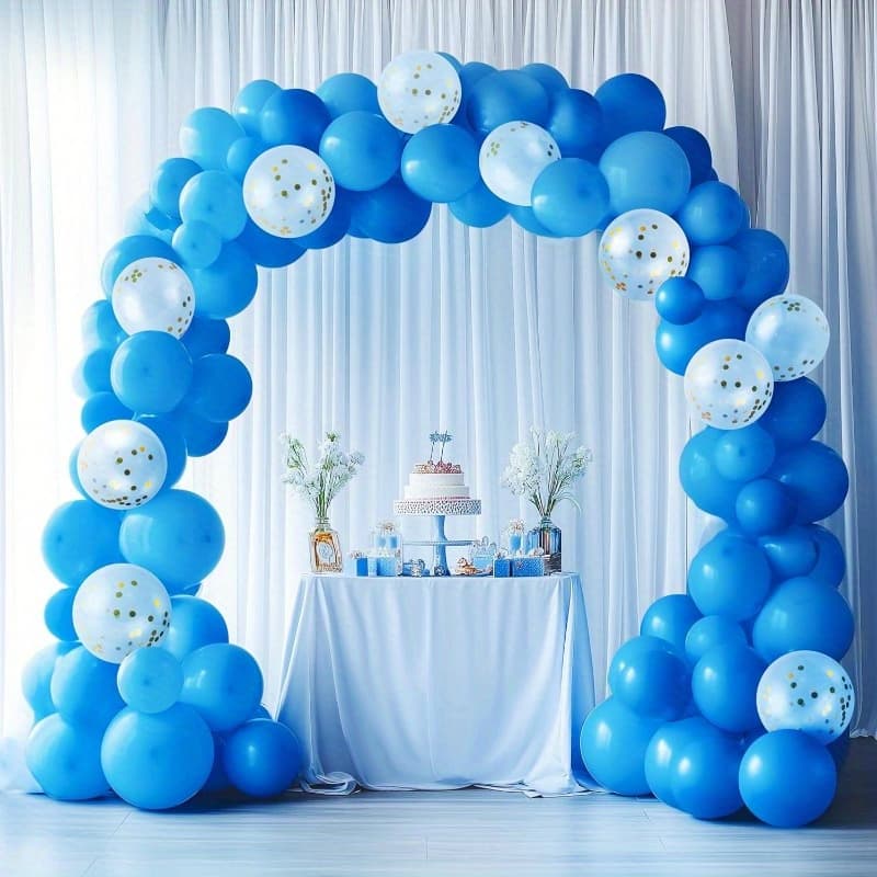 TEMU Syncfun 150pcs Light Blue Balloons, Different Sizes 18 12 10 5 Inch Light Balloon Arch Kit With For Birthday Party Graduation Wedding Holiday Decoration, Syncfun