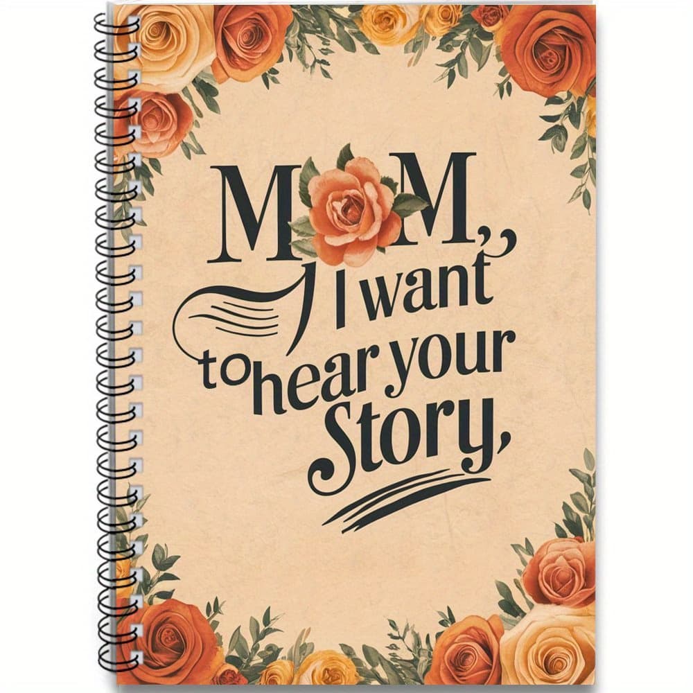 TEMU 1pc Floral Spiral Notebook: Ideal Gift For Mom On / Birthday, Guided For Her & Love